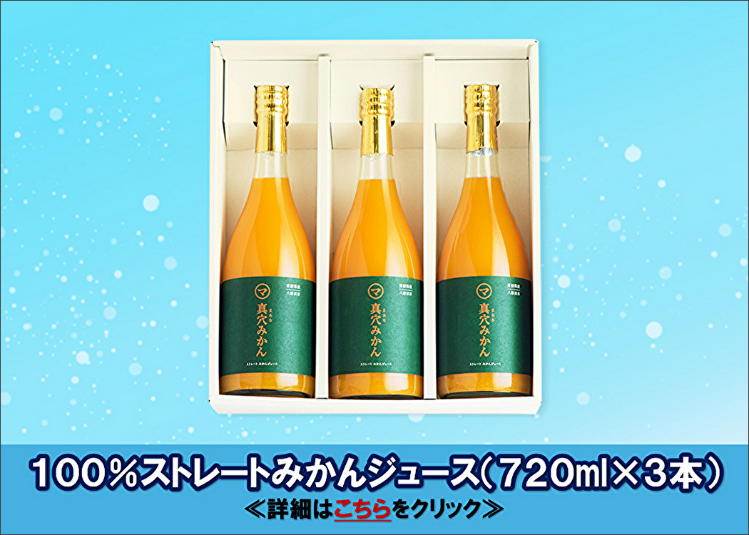 100％ストレートみかんジュース (720ml×3本)